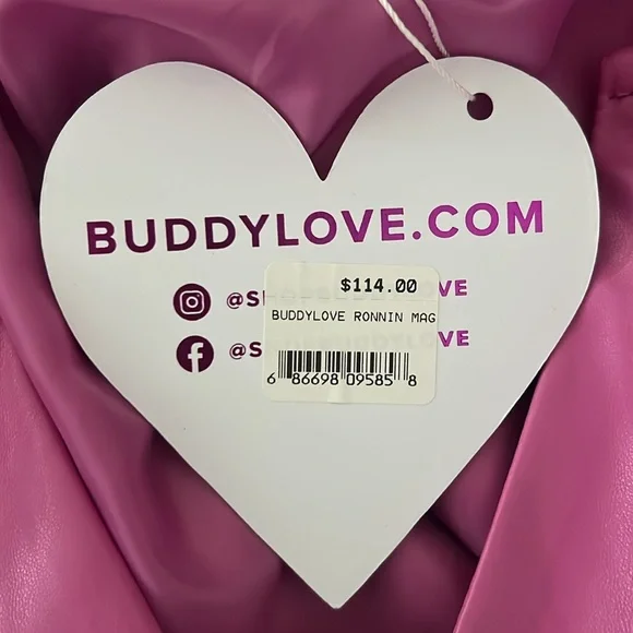 Buddy Love Dress pink faux leather size L - Picture 7 of 10